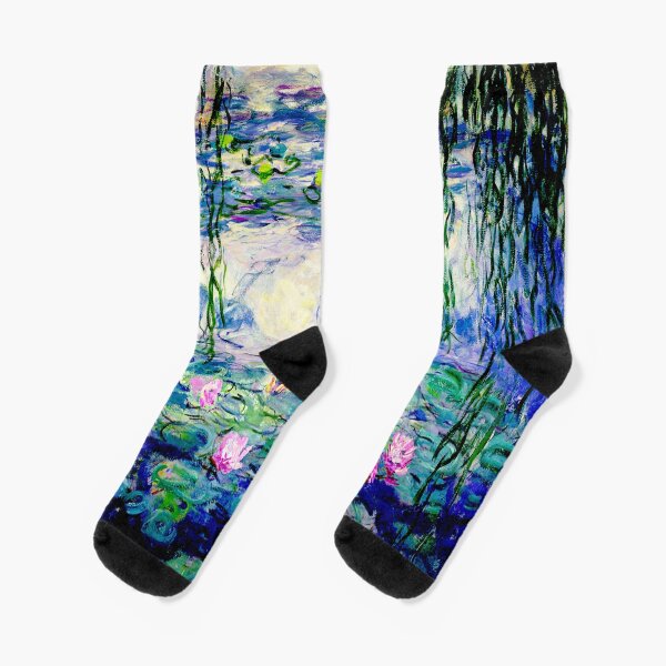 Claude Monet Water Lilies | Landscapes of Water and Reflection Socks
