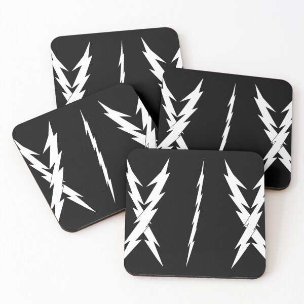 Item preview, White lightning rods. Crossed lightning rods white on black. designed and sold by Verle-art.