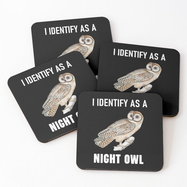 Item preview, Funny Anti Morning Person I Identify As A Night Owl designed and sold by StudioTina.