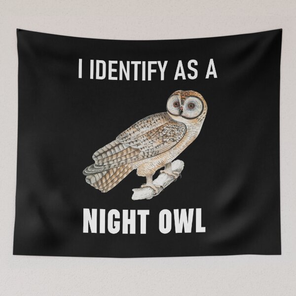 Item preview, Funny Anti Morning Person I Identify As A Night Owl designed and sold by StudioTina.