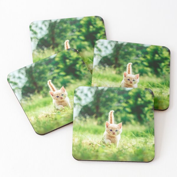 Item preview, Little beautiful kitty cat in the garden says hey to you! designed and sold by urban-color.