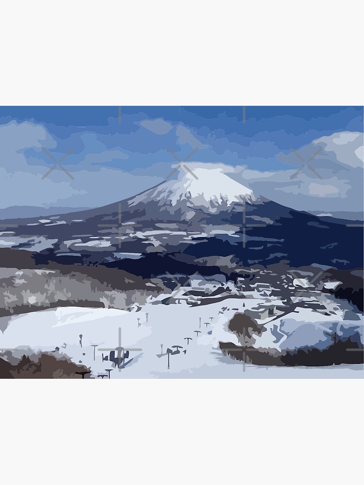 Disover Niseko Ski Painting Premium Matte Vertical Poster