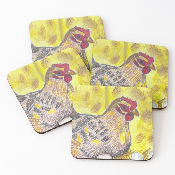 Item preview, Henrietta the Hen Laying on Eggs on top of Straw designed and sold by AliCatOriginals.