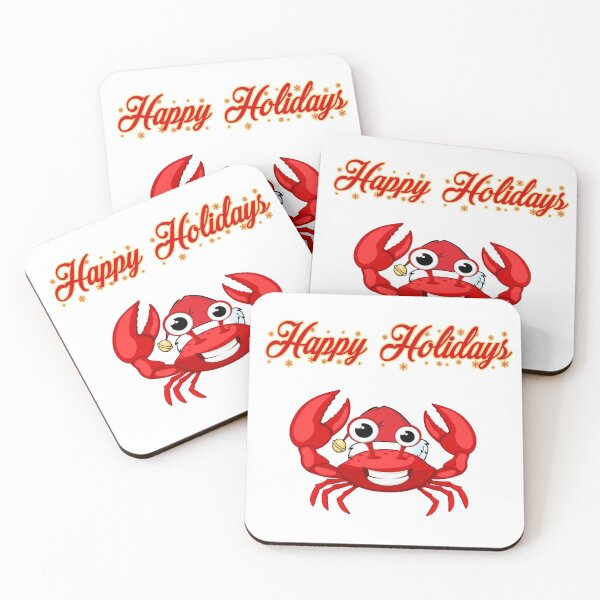 Item preview, Happy Holidays from Krab Kringle, the Christmas Holiday Crab designed and sold by MarsBase.