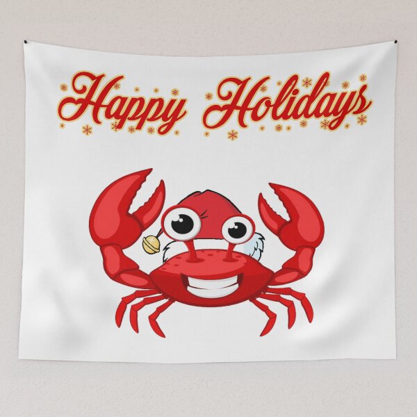 Item preview, Happy Holidays from Krab Kringle, the Christmas Holiday Crab designed and sold by MarsBase.