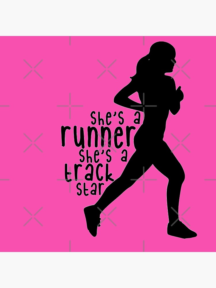 She's A Runner Shes A Track Star Lyrics "She’s a runner, She’s a track star silhouette " Poster for Sale by