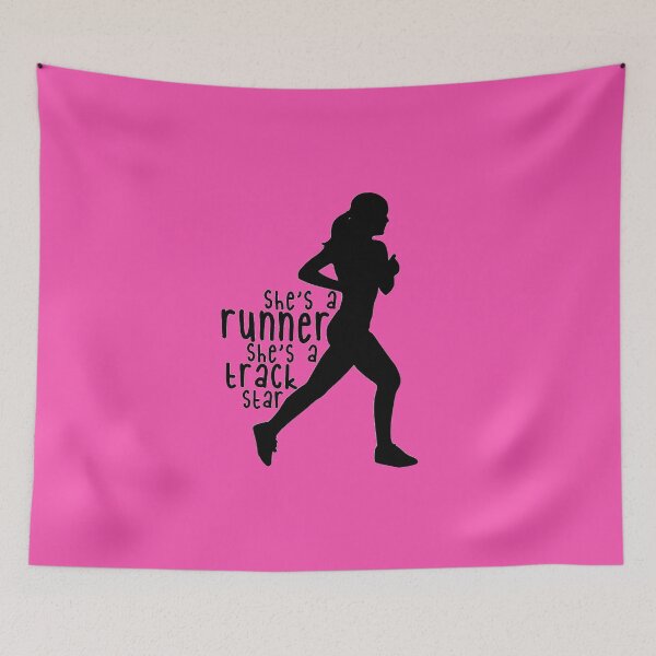 Item preview, She’s a runner, She’s a track star silhouette   designed and sold by jessicaleah15.