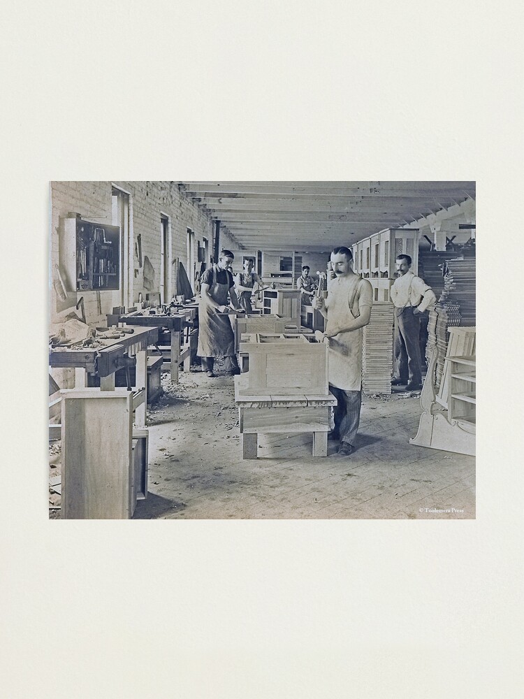 Early Photography C1890 Furniture Shop Woodworkers Photographic Print By Toolemera Redbubble 3063