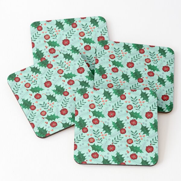 Item preview, Winter Floral Pattern Light Blue designed and sold by GrousyGirl.