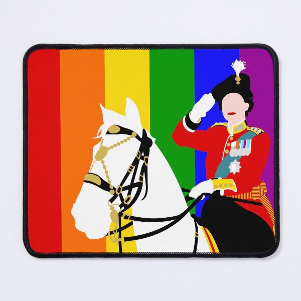 Item preview, Queen Elizabeth LGBTQ+ gay pride flag print designed and sold by YouNeedKitch.