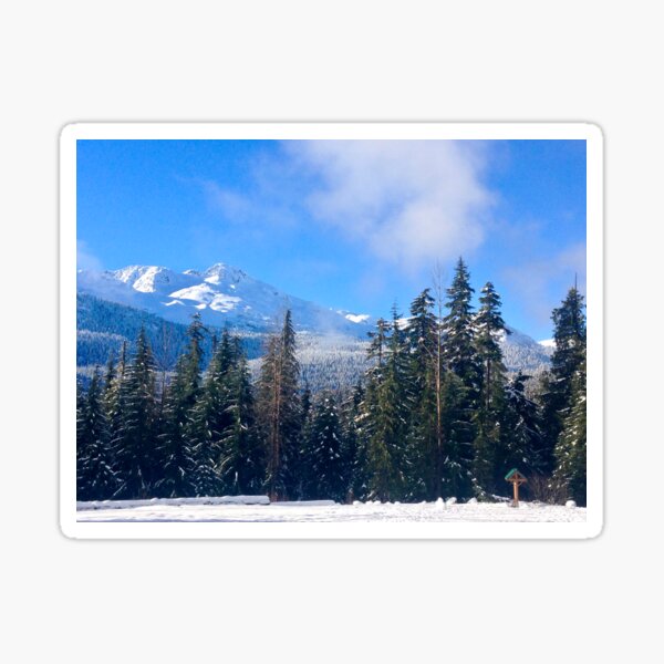 Incredible Canadian mountains in winter Sticker