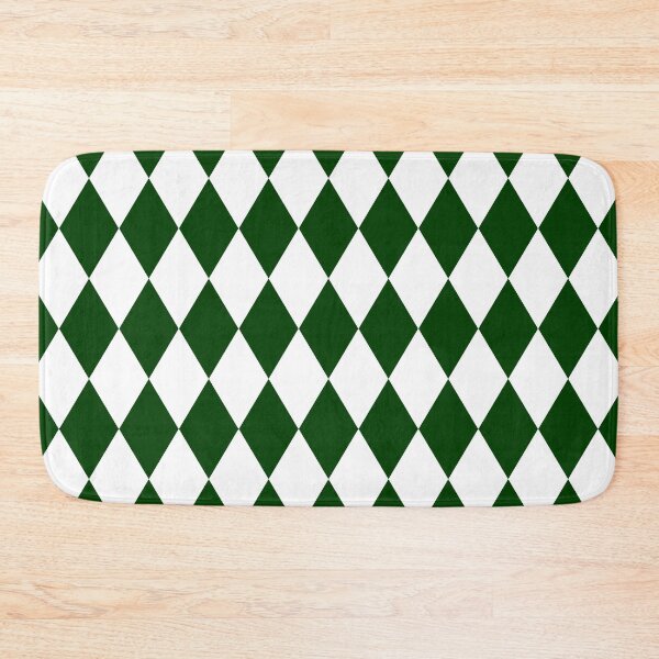 Item preview, Green and White Harlequin Diamond Pattern designed and sold by Gsallicat.