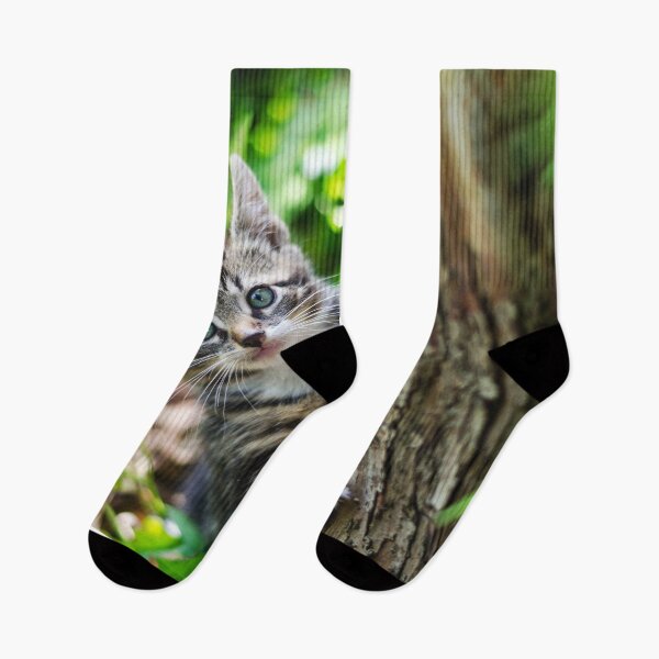 Item preview, Super cute kitty cat in the garden says hey to you! designed and sold by urban-color.