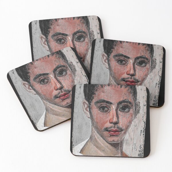 Item preview, Vintage Portrait of a Youth with a Surgical Cut in one Eye (Roman Period) - Retouched designed and sold by autumnsspov.