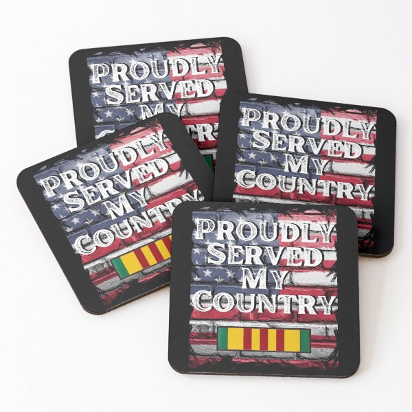 Item preview, Proudly Served My Country - Vietnam Veteran - American Flag - Original by Boo-da-chay designed and sold by Boo-da-chay.