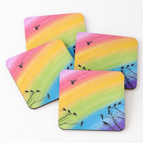 Item preview, birds in a rainbow ! designed and sold by Byoudesigns.