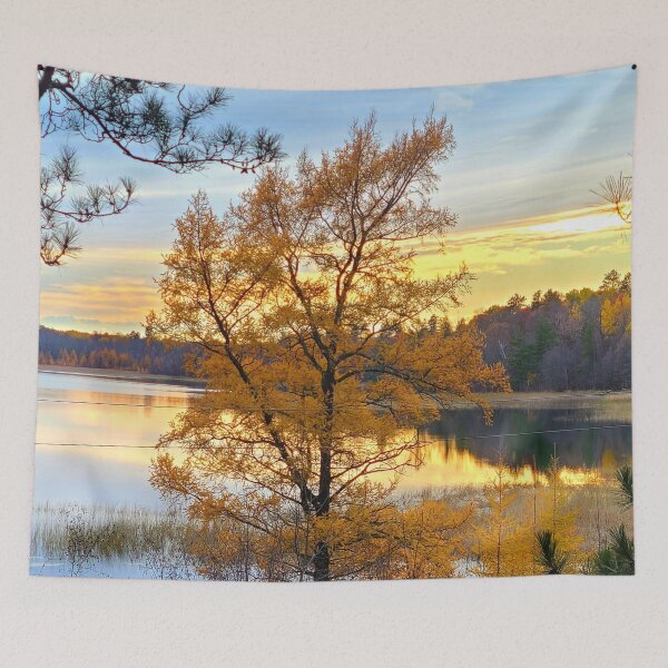 Item preview, Autumn tamarack over the lake designed and sold by BirdieMama.