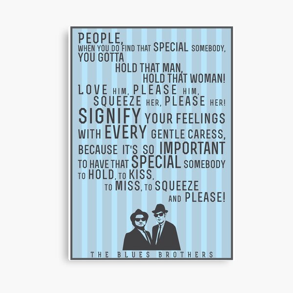 The Blues Brothers Everybody Quote Canvas Print