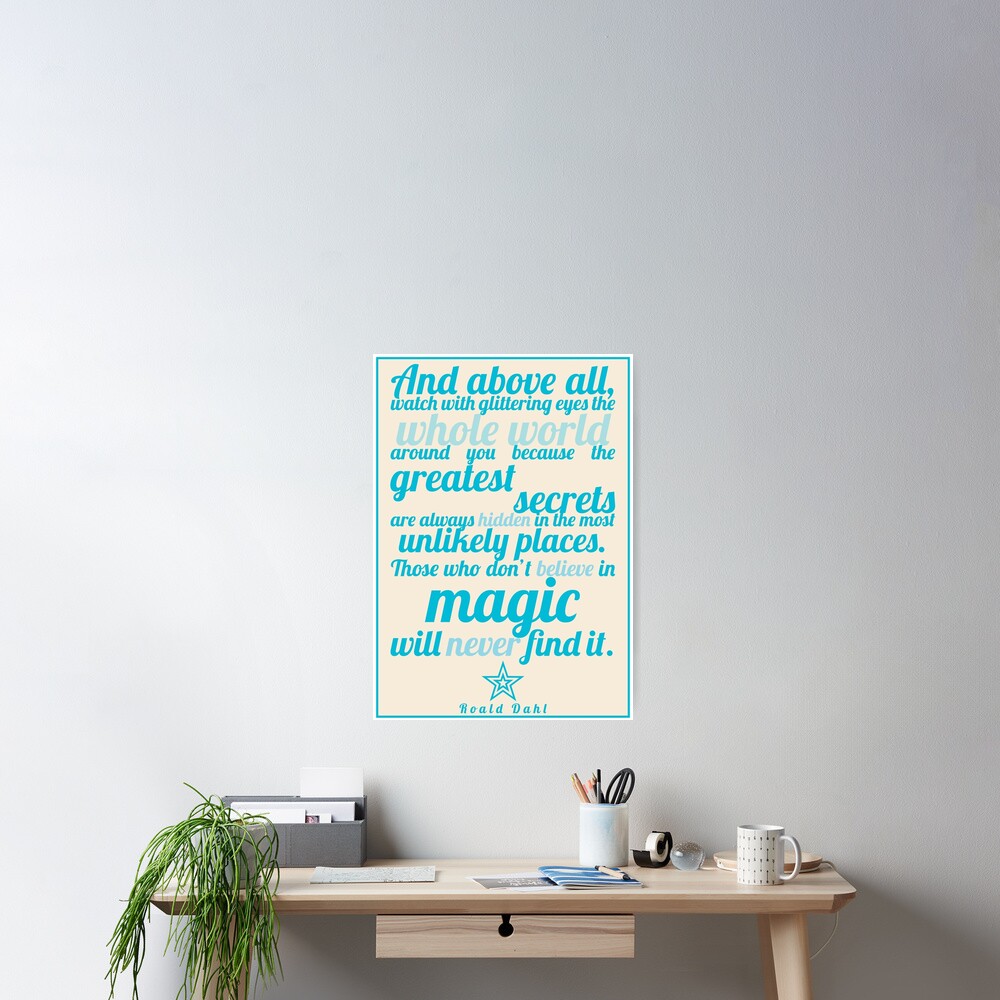 Roald Dahl / The Minpins Quote Poster