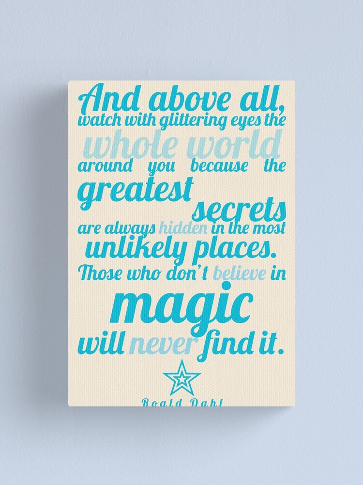 Alternate view of Roald Dahl / The Minpins Quote Canvas Print