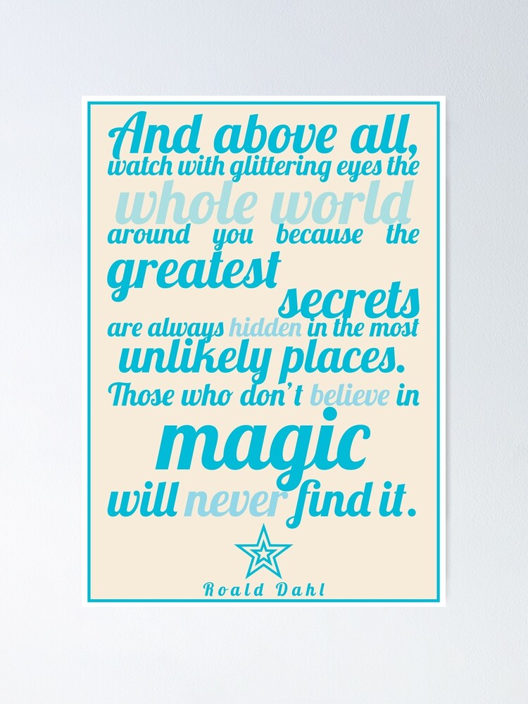 Alternate view of Roald Dahl / The Minpins Quote Poster