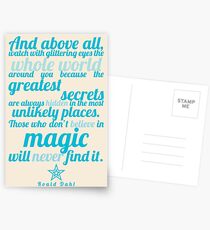 Roald Dahl / The Minpins Quote Postcards