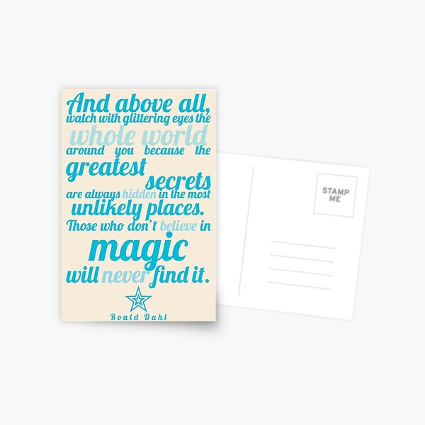 Roald Dahl / The Minpins Quote Postcard