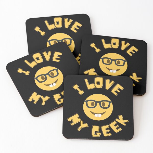 Item preview, I love my geek, smiley face designed and sold by NiceSign.