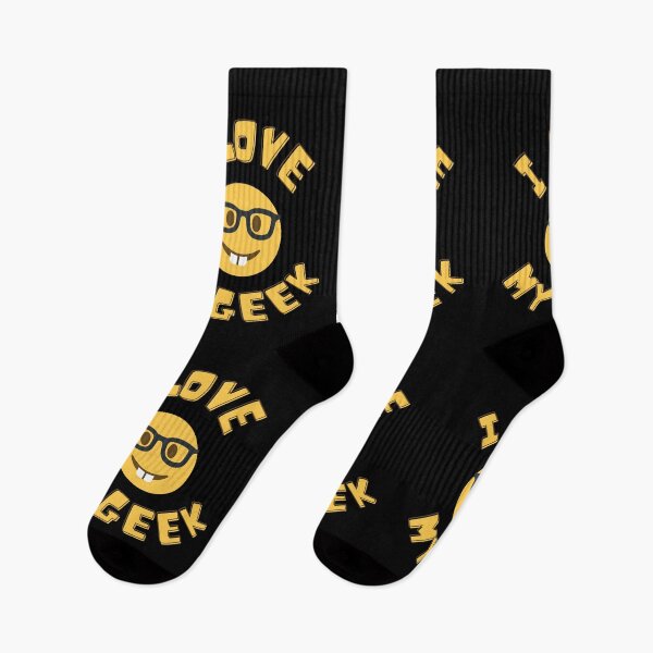 Item preview, I love my geek, smiley face designed and sold by NiceSign.