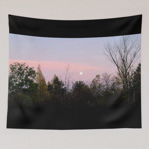 Item preview, Pink moon over the treetop designed and sold by BirdieMama.