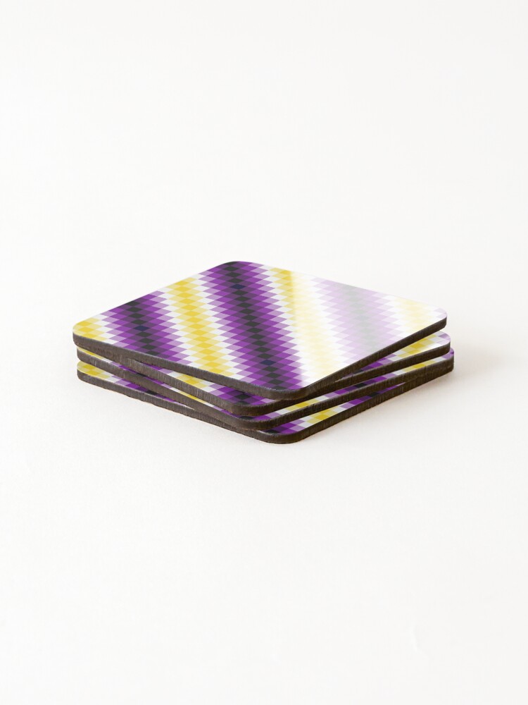 Thumbnail 4 of 5, Coasters (Set of 4), Nonbinary Gradient designed and sold by Aroaes.