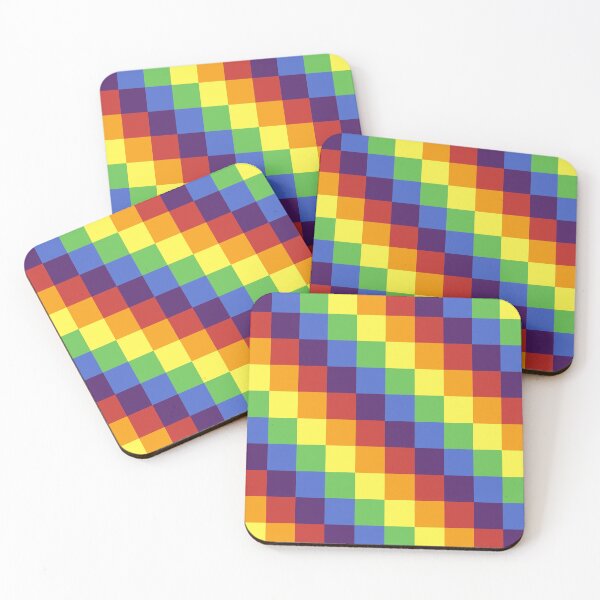 Item preview, Gay Pride Checker Pattern designed and sold by Aroaes.