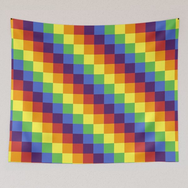 Item preview, Gay Pride Checker Pattern designed and sold by Aroaes.