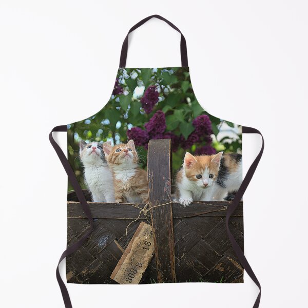Item preview, Super cute kitty cats in a floral basket are saying hey to you! designed and sold by urban-color.