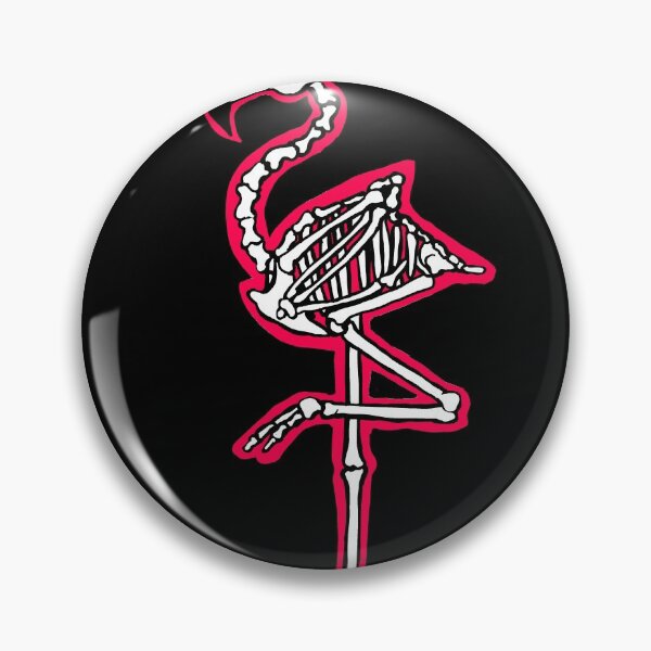 Item preview, Flamingo Skeleton Graphic Illustration designed and sold by WhatWhatDesigns.