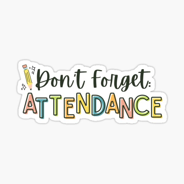 Item preview, Attendance Reminder designed and sold by TheTeachersRoom.