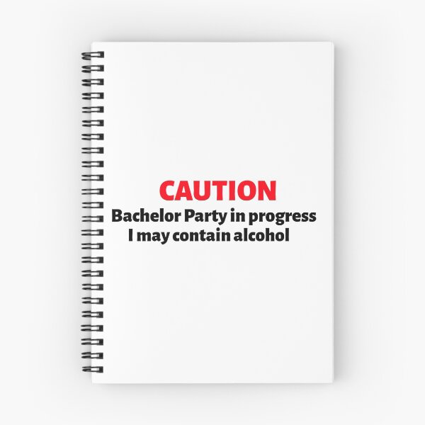 Item preview, Caution Bachelor Party In Progress I May Contain Alcohol (black) designed and sold by Allyoudois.
