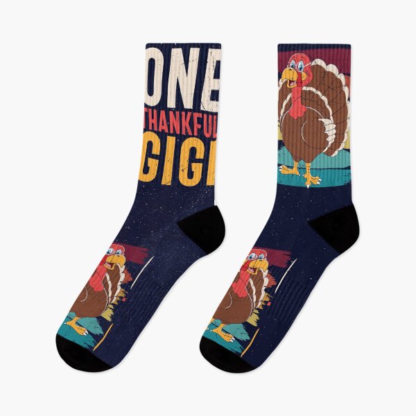Item preview, One Thankful Gigi Turkey Socks Gift For Thanksgiving Gigi designed and sold by Dr.YesOrNo.