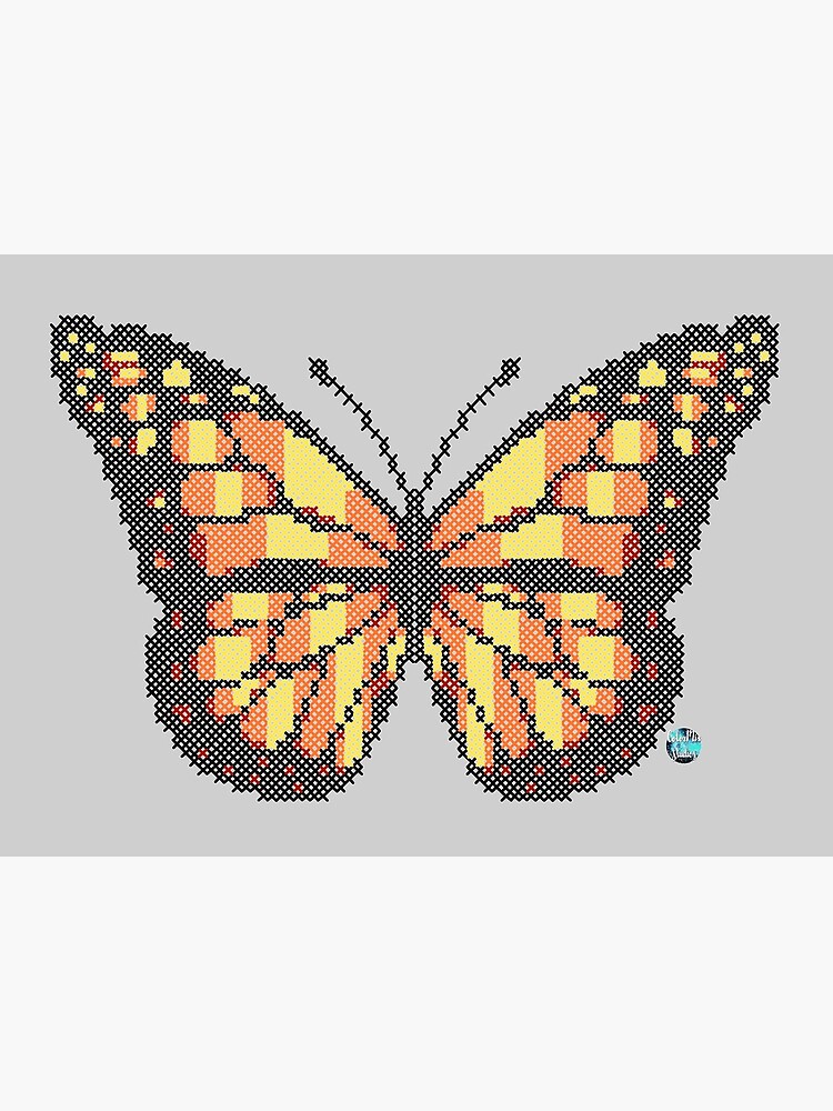 butterfly-cross-stitch-art-board-print-for-sale-by-colormixstudios-redbubble
