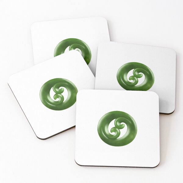Item preview, Estilo pintado con diseño doble Koru Pounamu (Greenstone) designed and sold by TheNativeRose.