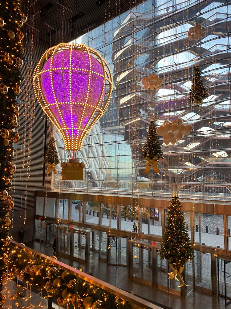 Thumbnail 3 of 3, Sticker, Holiday Lights at Hudson Yards, NYC designed and sold by ExploreOutdoors.