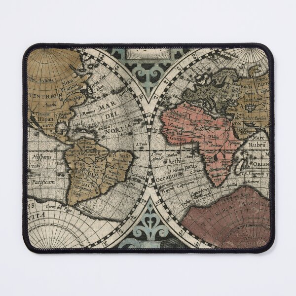 Item preview, Double Hemispheres colored map of the world in 1607 designed and sold by ganje.