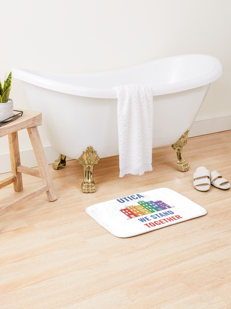 Thumbnail 2 of 6, Bath Mat, UTICA PRIDE designed and sold by techdave.