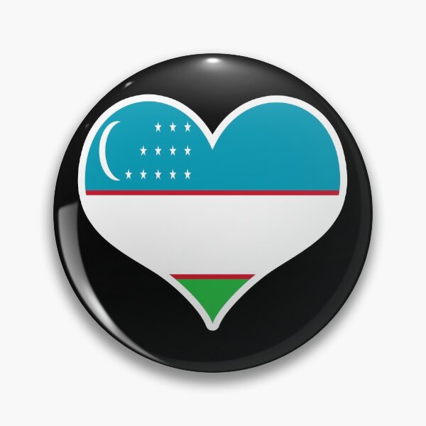 Item preview, Uzbekistan Flag Heart designed and sold by PKHalford.