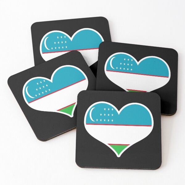 Item preview, Uzbekistan Flag Heart designed and sold by PKHalford.