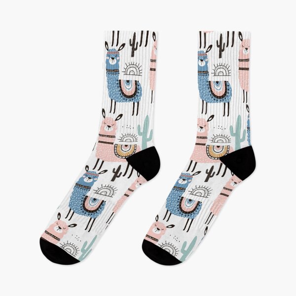 Item preview, Cartoon Llama Cactus Hand Drawn Pattern designed and sold by fainaobun.