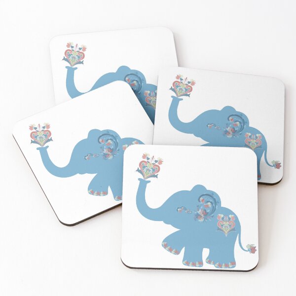 Item preview, Scandinavian Rosemaling Lucky Elephant designed and sold by GoudaKnight.