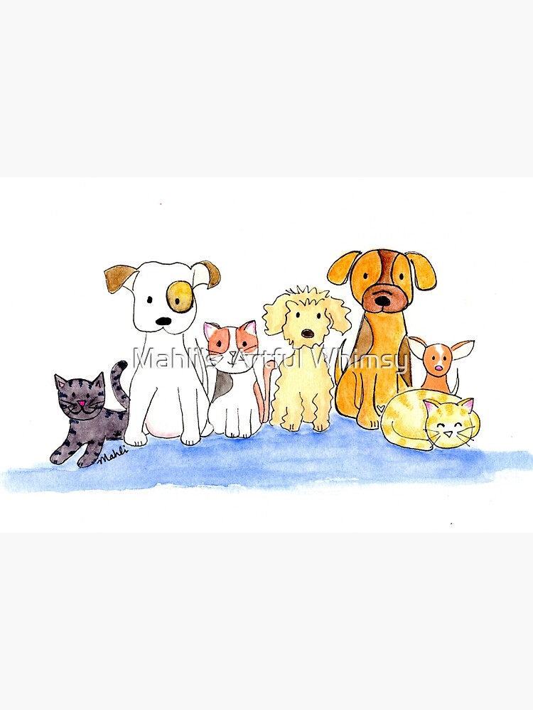Thumbnail 6 of 6, Bath Mat, Furry Friends designed and sold by MahliAW.
