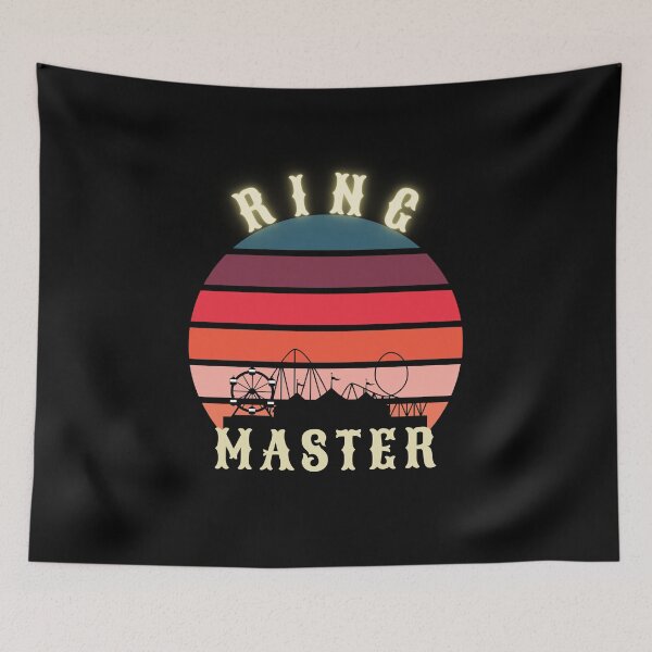 Item preview, Circus Ringmaster - Circus - Ringmaster - Silhouette on Retro Sunset designed and sold by DKA-2ndBoy.