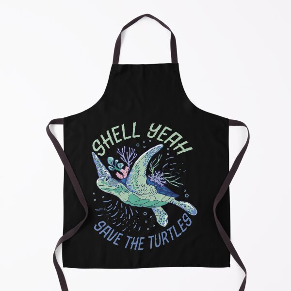 Aperçu de l'œuvre Sea Turtle Shell Yeah Save The Turtles Funny Sea Turtle créée et vendue par TheBlueHeaven.